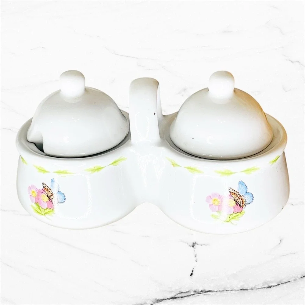 Houston Harvest Hallmark double condiment jar (no spoons)